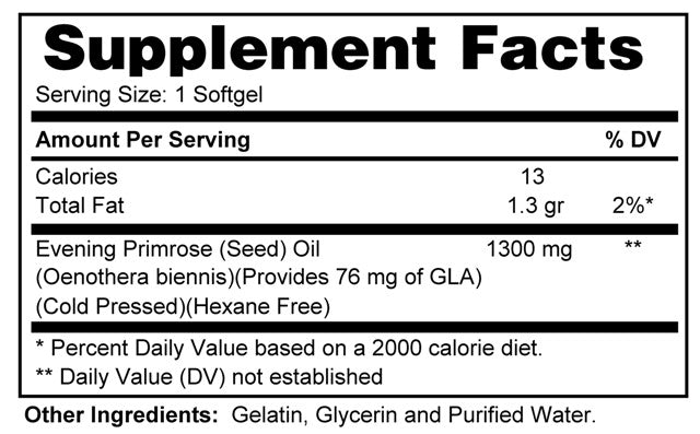 Evening Primrose Oil 1300mg